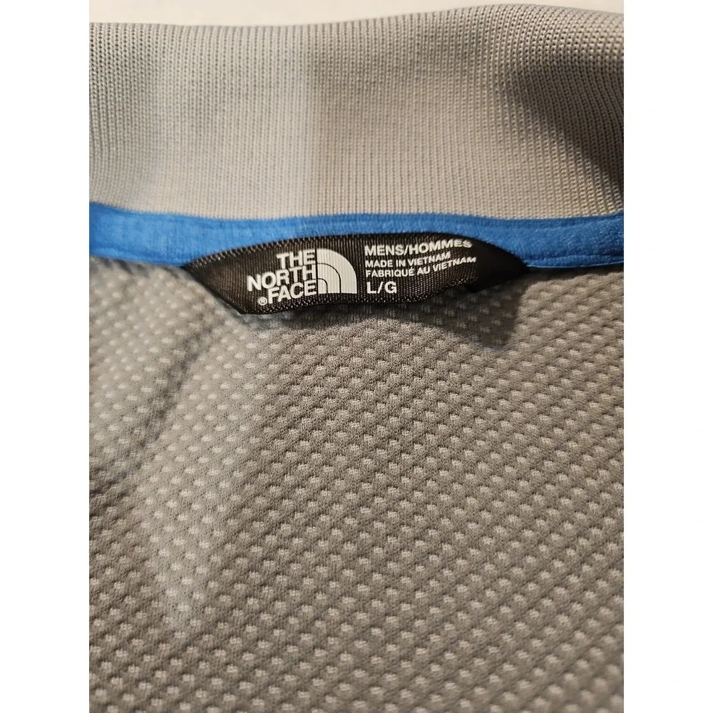 The North Face Men's Large Gray Performance Polo Shirt Short Sleeve (1841